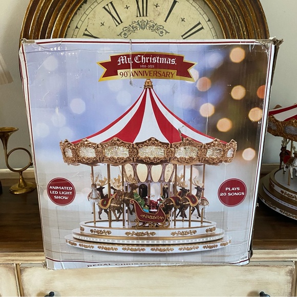 Mr. Christmas Regal Carousel Musical Animated Christmas Decoration, 17.25 inches - Picture 12 of 14